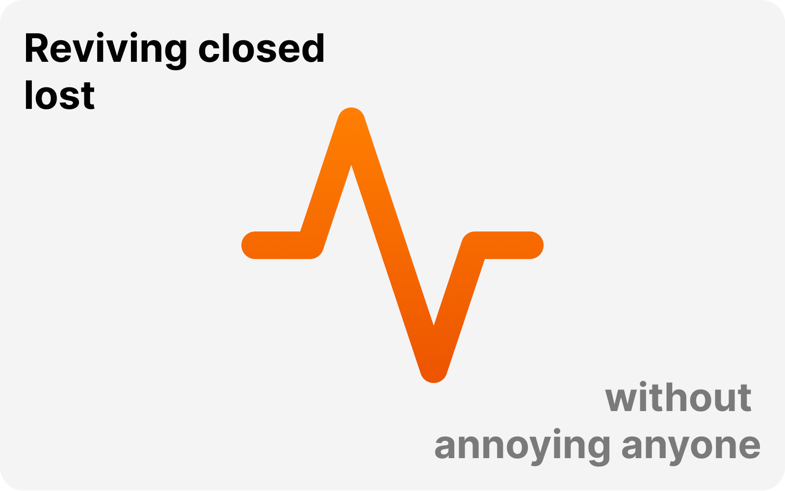 Reviving closed lost without annoying anyone